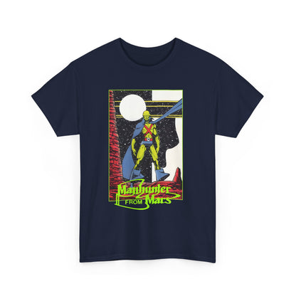 Martian Manhunter T-Shirt - George Perez Art - 1980s Justice League of America (JLA) Postcard Art - DC Comics