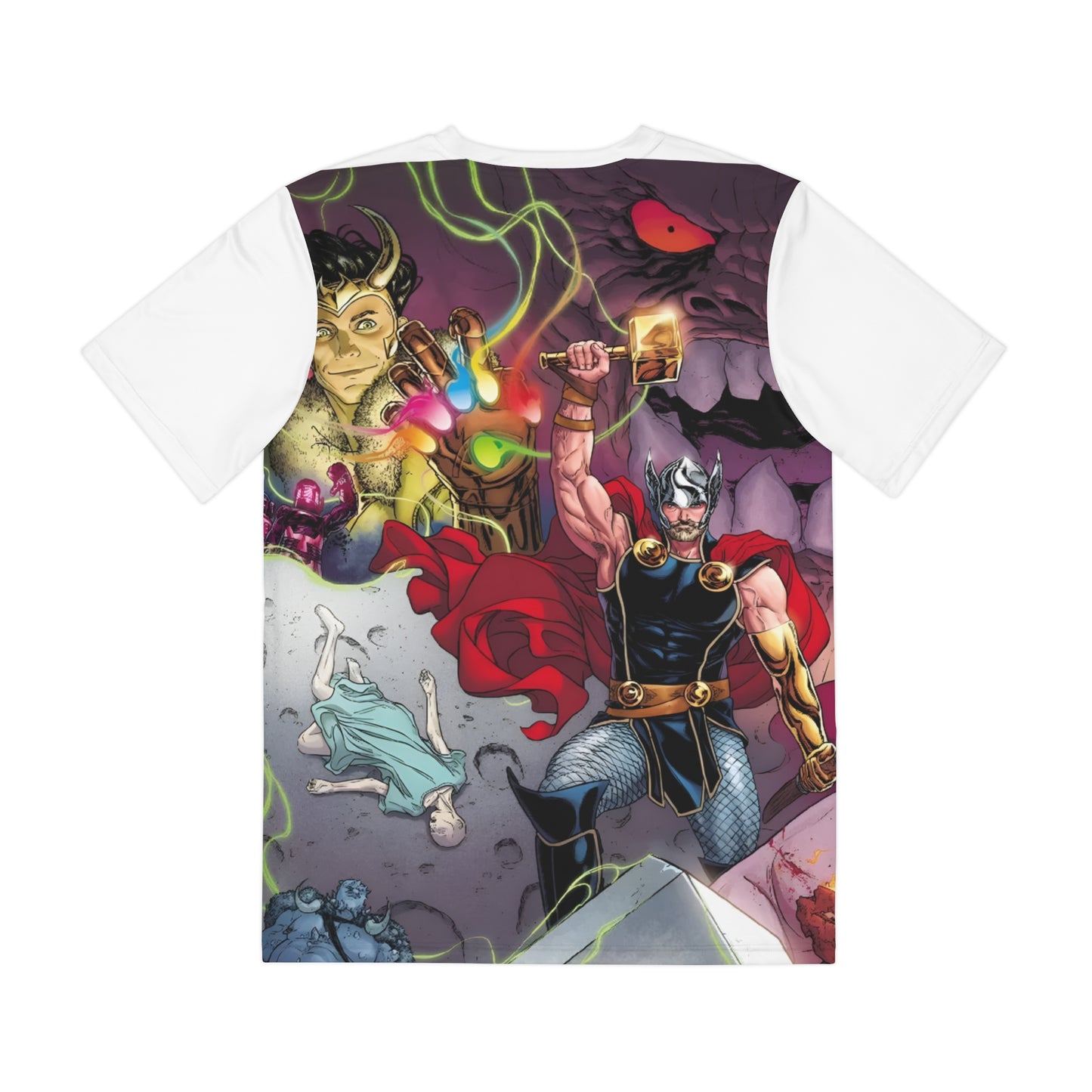 Thor All Over Print Tee (Polyester) - Russell Dauterman Art - Loki, Valkyrie - Marvel Comics