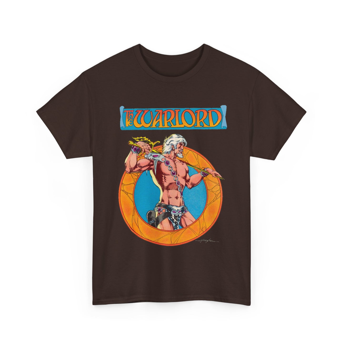 Warlord T-Shirt - Mike Grell Art - Skartaris - Travis Morgan - DC Comics 1970s Sword & Sorcery Series