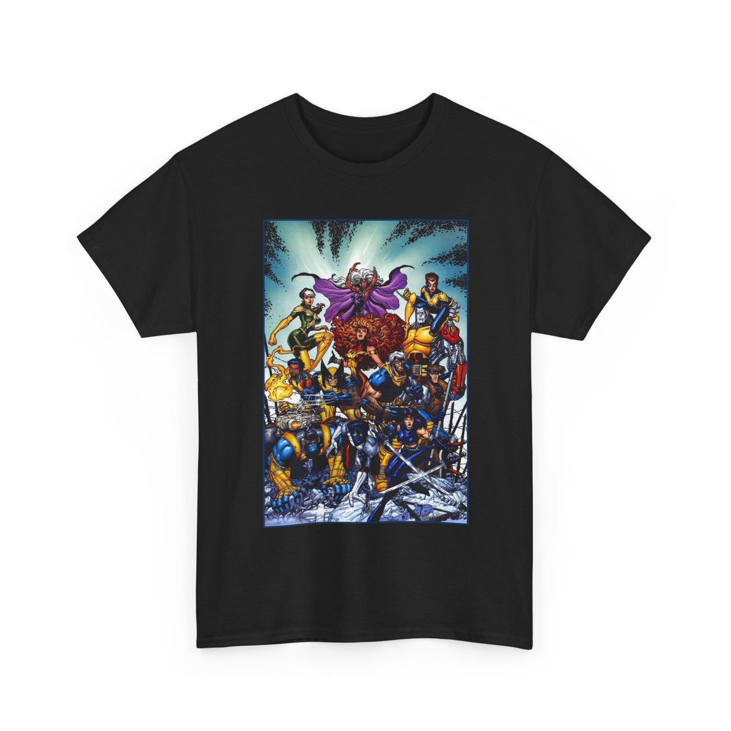 X-Men Revolution T-Shirt - Arthur Adams Art - Jean Grey, Storm, Wolverine, Cable, Rogue, Beast, Colossus, Gambit, Nightcrawler, Psylocke, Thunderbird III - Marvel Comics