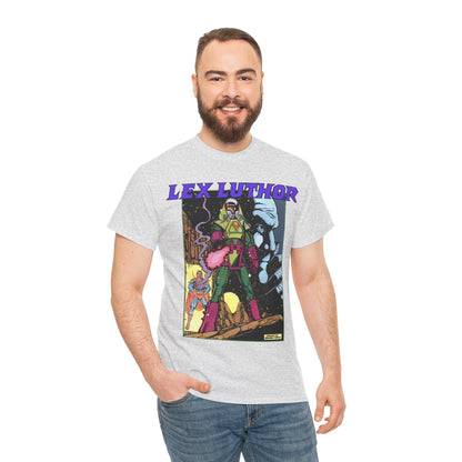 Lex Luthor T-Shirt - George Perez Art - 1980s DC Comics - Action Comics Armor - Inspiration for Super Powers Figure - Superman Enemy