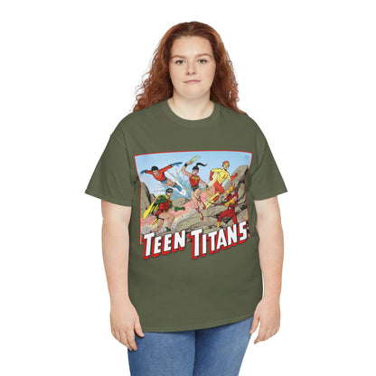 Teen Titans T-Shirt - Tom Grummett Art - Robin, Wonder Girl, Kid Flash, Speedy, Aqualad - DC Comics