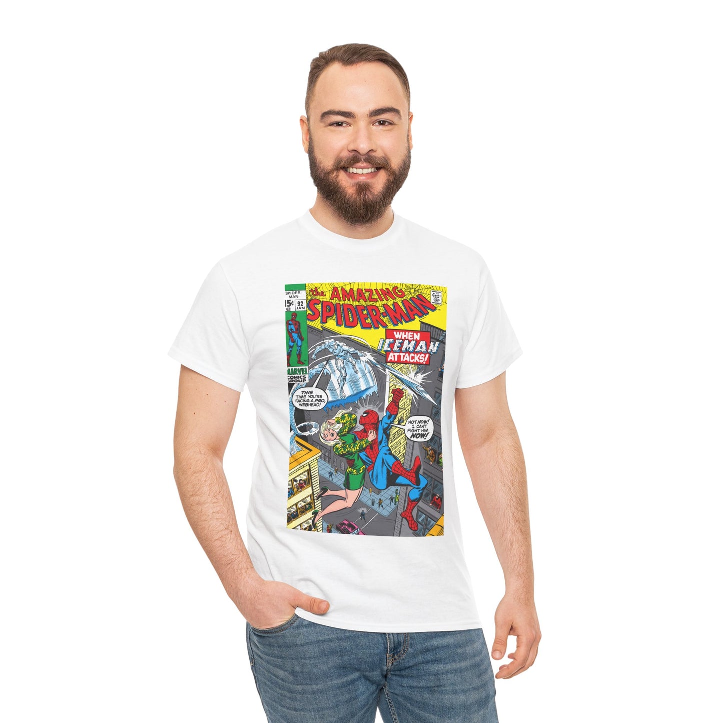 Amazing Spider-Man #92 T-Shirt - Iceman, Gwen Stacy - Marvel Comics
