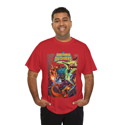 Batman & the Outsiders T-Shirt - Jim Aparo Art - Metamorpho, Katana, Halo, Black Lightning, Geo-Force - DC Comics