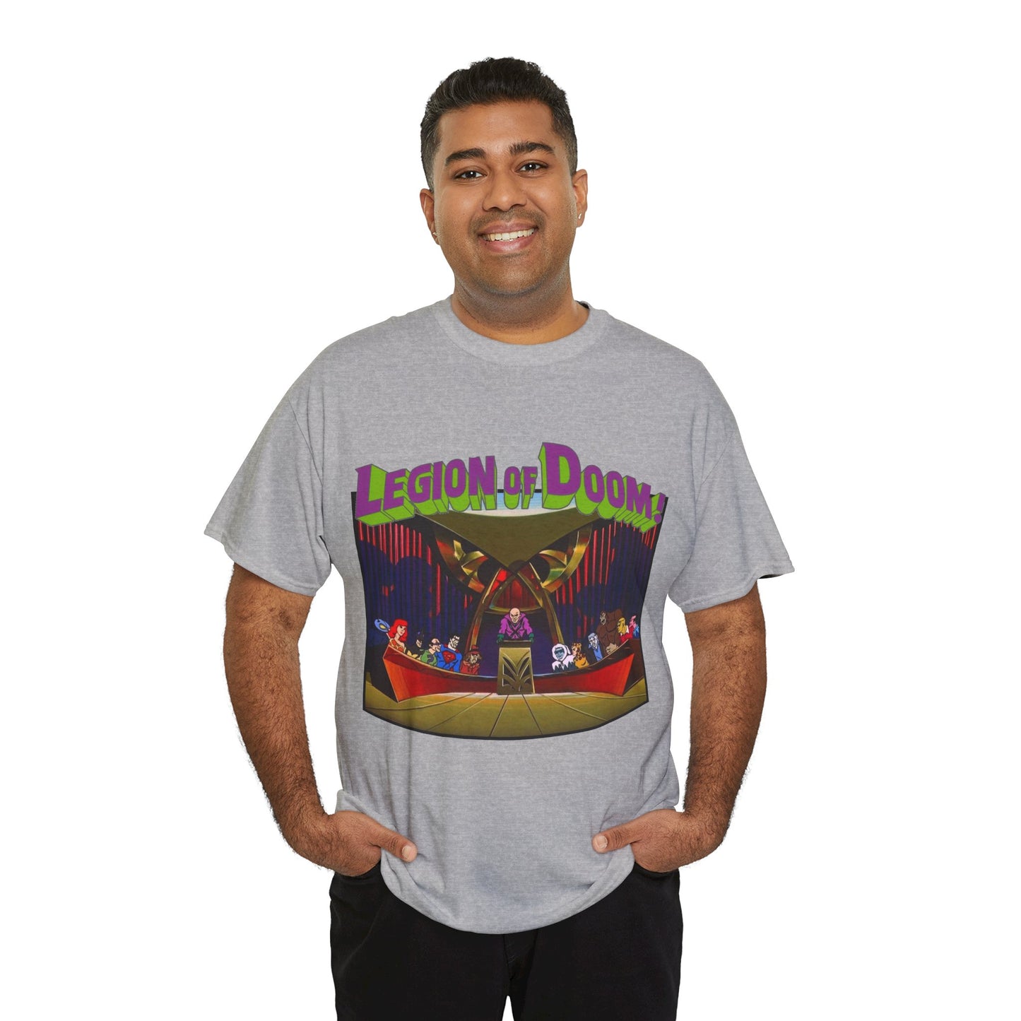 Legion of Doom T-Shirt - Super Friends Cartoon - Lex Luthor, Grodd, Brainiac, Giganta, Riddler, Bizarro, Scarecrow, Hanna-Barbera Animation