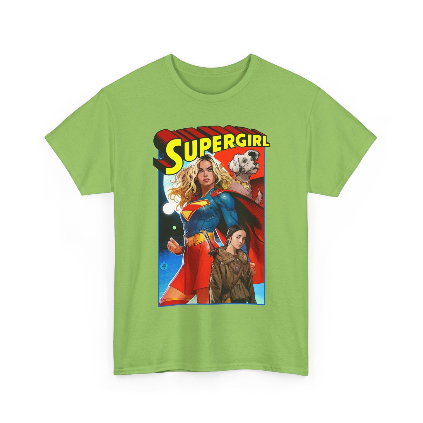 Supergirl & Krypto T-Shirt - Dan Mora Art - Upcoming 2026 Movie with Milly Alcock - DC Comics