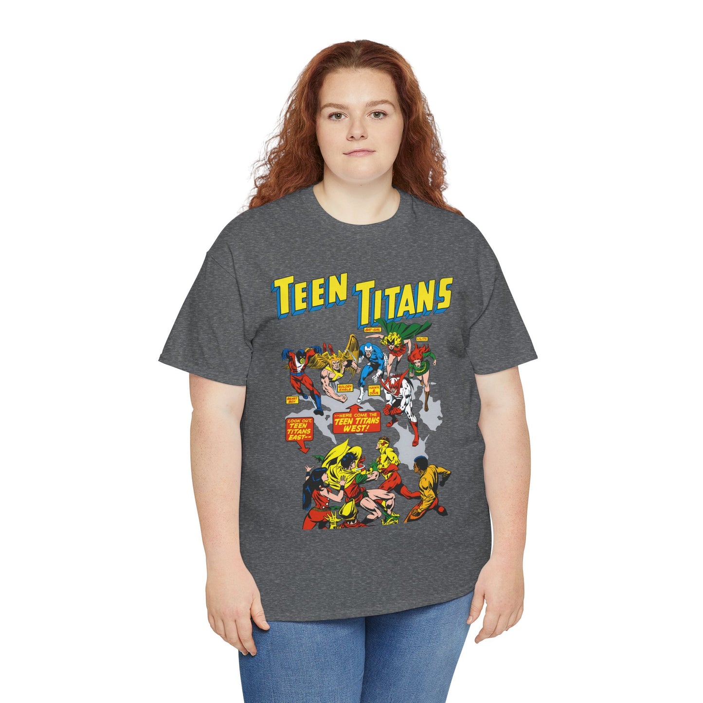 Teen Titans T-Shirt - Rick Buckler Art - Titans West, Lilith, Hawk & Dove, Beast Boy, Golden Eagle - DC Comics