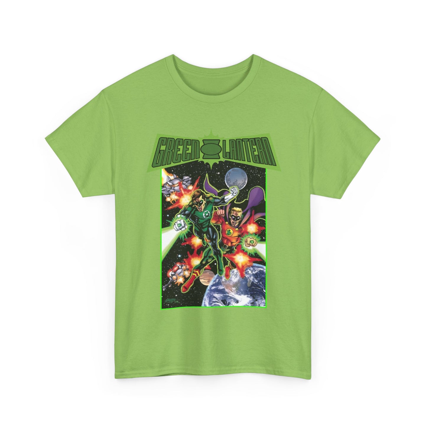 Green Lantern T-Shirt - George Perez Art - Hal Jordan & Alan Scott - Silver Age & Golden Age - DC Comics