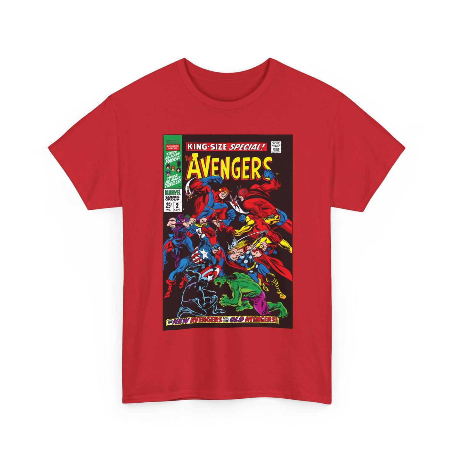 Avengers T-Shirt - Annual #2 Cover Art - New Avengers Vs Old Avengers - Marvel Comics