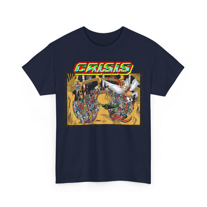 Crisis on Infinite Earths T-Shirt - George Perez & Jerry Ordway Art - The Monitor's Satellite - DC Comics