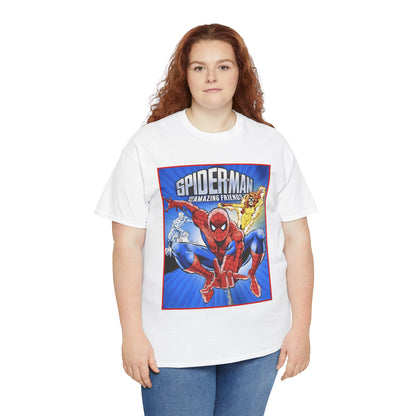 Spider-Man & His Amazing Friends T-Shirt - Firestar, Iceman - Popular 1980s Saturday Morning Cartoon - Marvel Comics