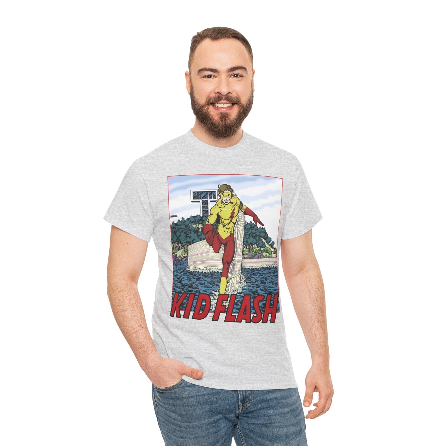 Kid Flash T-Shirt - George Perez Art - Wally West - New Teen Titans Member - Titans Tower - Future Flash - DC Comics