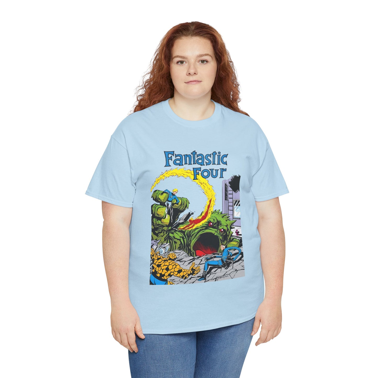 Fantastic Four T-Shirt - John Byrne Art - Cover to Issue #1 - Reed Richards, Invisible Woman, Human Torch, The Thing - Marvel Comics