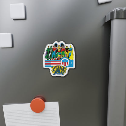 Justice Society of America Die-Cut Magnet - George Perez Art - Spectre, Sandman, Hawkman, Dr Fate, Green Lantern, Flash, Atom - DC Comics - 3", 4", 5", 6"