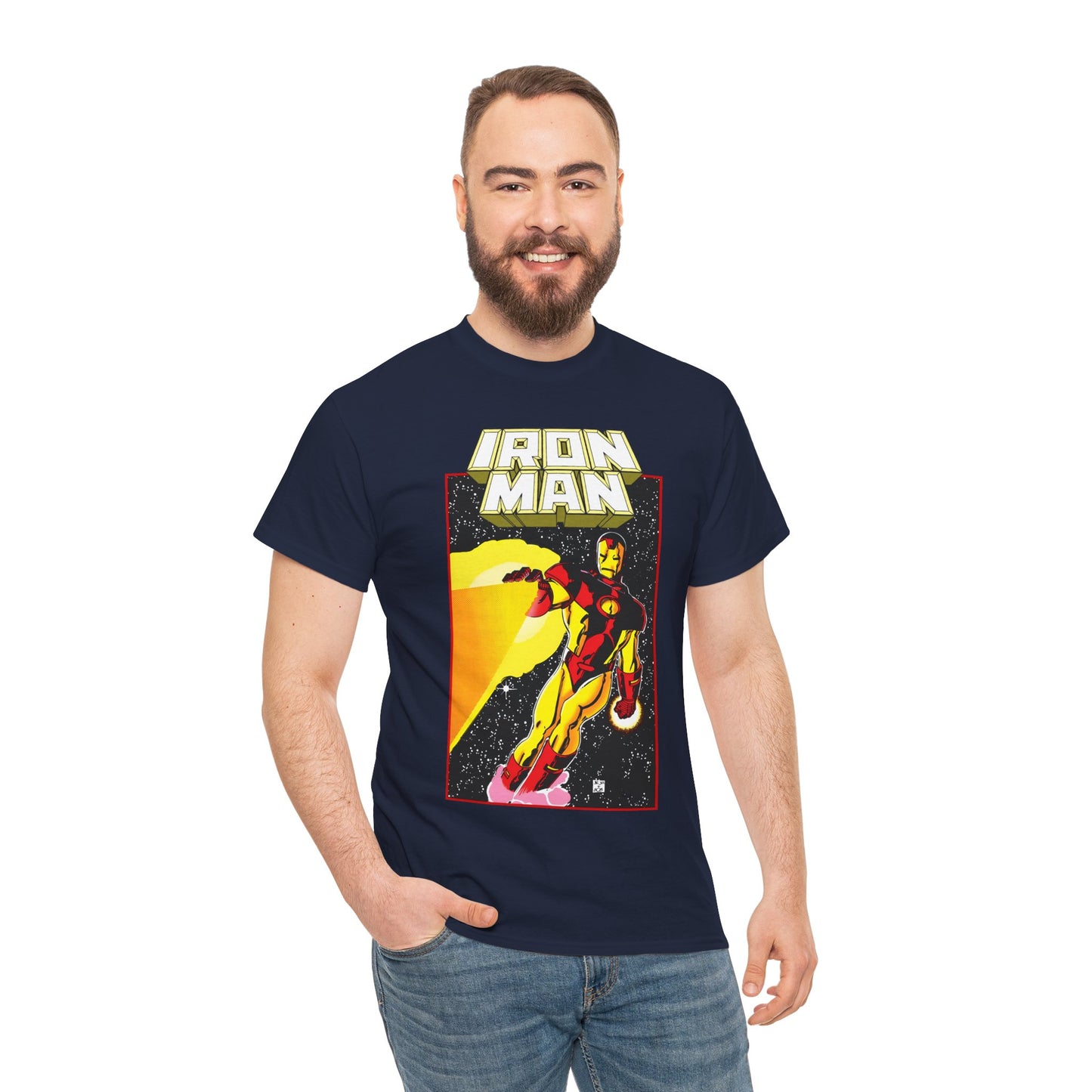 Iron Man T-Shirt - John Romita Jr Art - Cover to Issue #256 - Tony Stark in Space - Marvel Comics