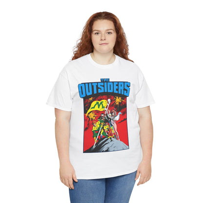 Outsiders T-Shirt - Alan Davis Art - Geo-Force, Halo, Black Lightning, Metamorpho, Katana - DC Comics