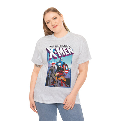 Uncanny X-Men T-Shirt - Jim Lee Art - #268 Cover - Captain America, Black Widow, Wolverine - Marvel Comics