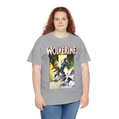 Wolverine T-Shirt - Mike Mignola Art - Jungle Adventure - Savage Land Story - Vs A Dinosaur - Logan, X-Men Member - Marvel Comics