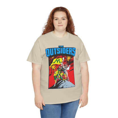 Outsiders T-Shirt - Alan Davis Art - Geo-Force, Halo, Black Lightning, Metamorpho, Katana - DC Comics
