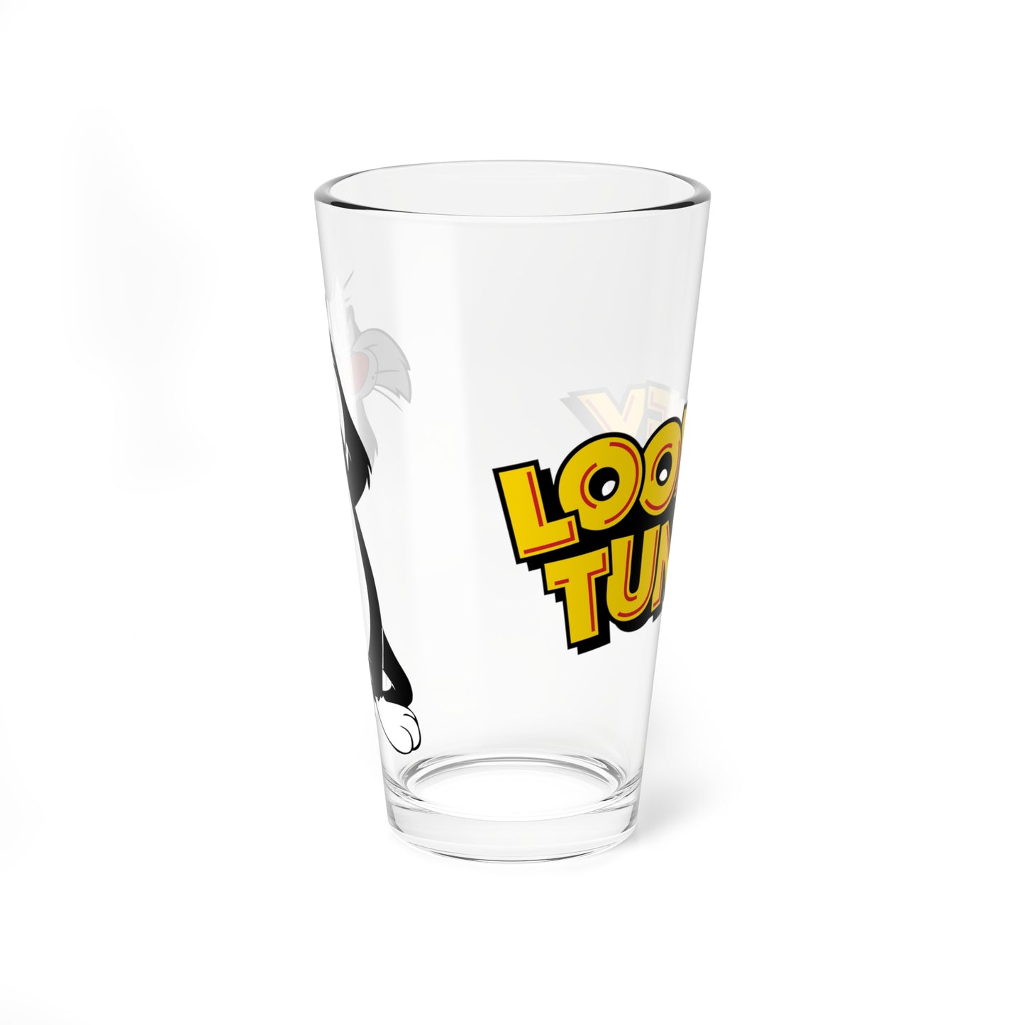 Sylvester J. Pussycat Sr. Pint Glass, 16oz - Looney Tunes - Merrie Melodies - Beloved Cartoon Icon - Sufferin' Succotash!