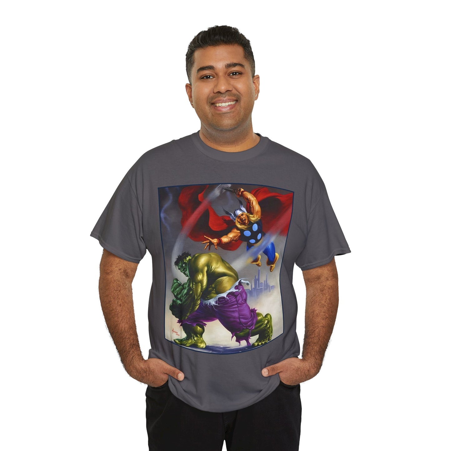 Incredible Hulk & Thor T-Shirt - Joe Jusko Art - Marvel Comics