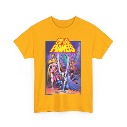 Battle of the Planets T-Shirt - Marc Silvestri Art - G-Force - Popular Gatchaman Cartoon - Mark, Jason, Princess, Keyop, and Tiny