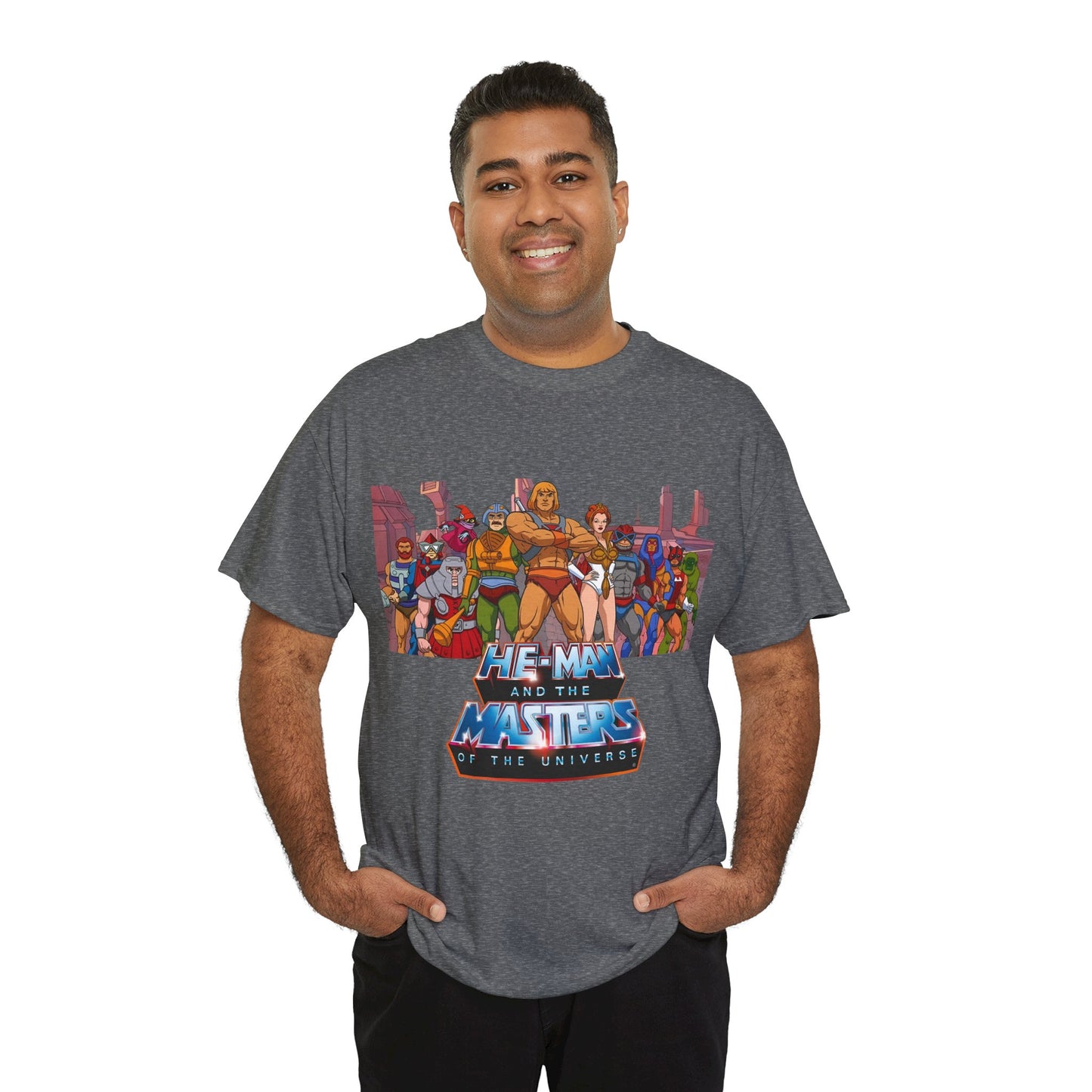 Masters of the Universe T-Shirt - He-Man, Man-At-Arms, Teela, Orko, Fisto, Moss Man, Ram Man - 1980s Filmation Art