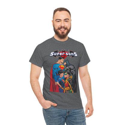 Super Sons T-Shirt - Jorge Jimenez Art - Superman, Batman, Jon Kent, Damian Wayne - DC Comics - Sons of Superman & Batman
