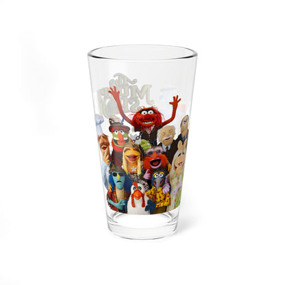 The Muppet Show Pint Glass 16oz Jim Henson Cartoon Kermit Miss Piggy Fozzie Gonzo Animal Beaker Retro 70s Variety TV Show Vintage Fan Gift