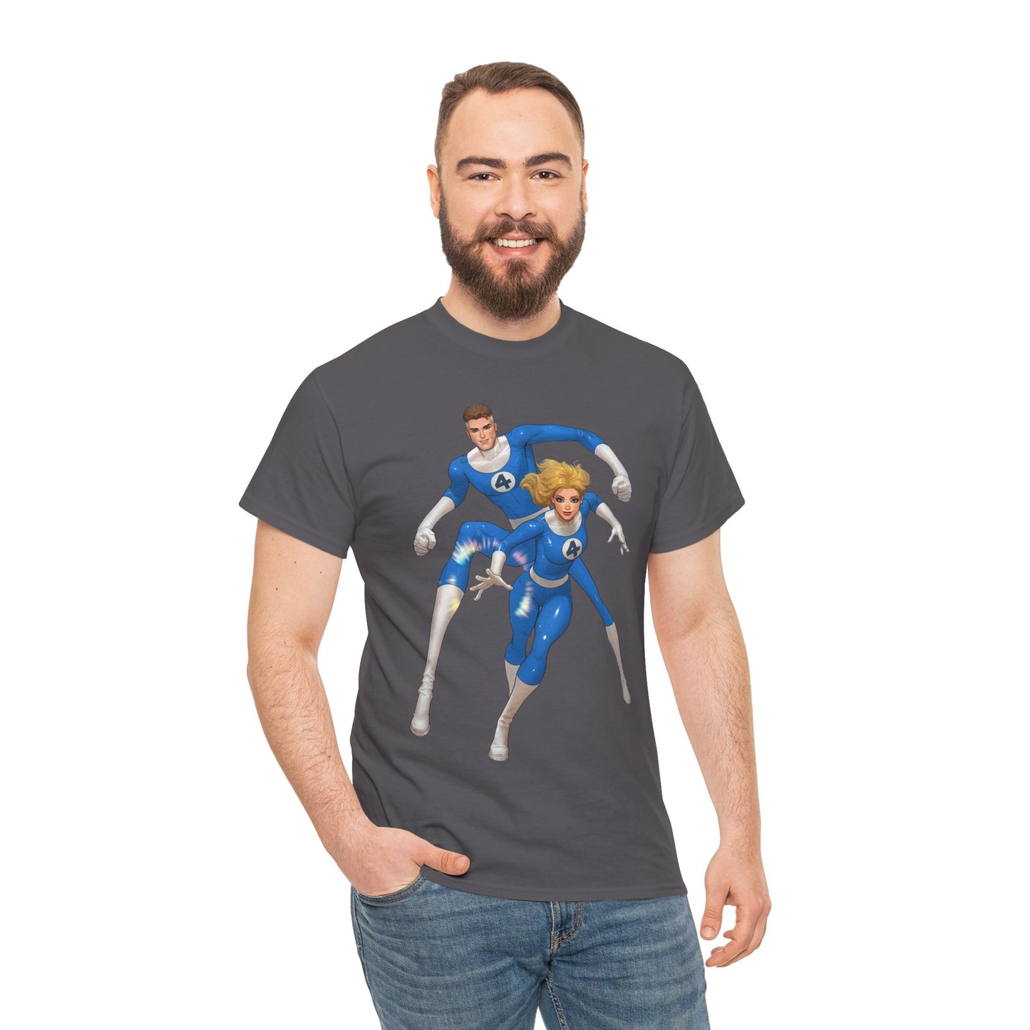 Mr. Fantastic & Invisible Woman T-Shirt - David Nakayama Art - Fantastic Four - Marvel Comics