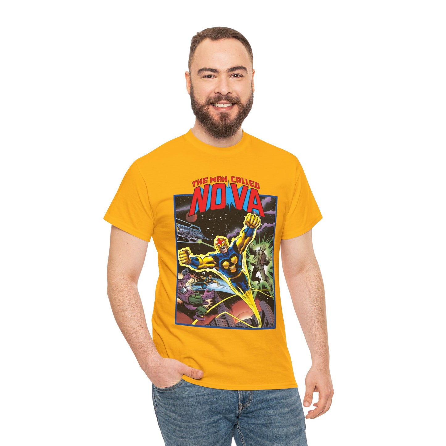 The Man Called Nova T-Shirt - Marvel Comics - Richard Rider - 1970s Comic Series Art - Cosmic Superhero