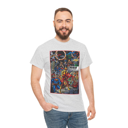 Crisis on Infinite Earths T-Shirt - George Perez Art - Absolute Edition Cover - Flash, Supergirl, Wonder Woman, Kid Flash, Psycho Pirate, Harbinger - DC Comics