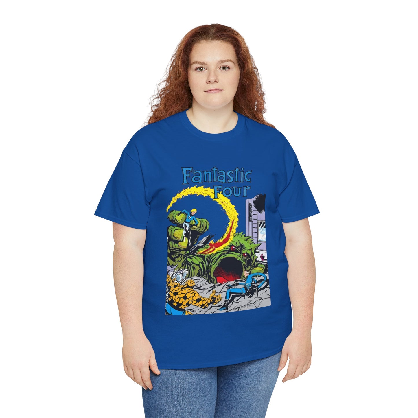 Fantastic Four T-Shirt - John Byrne Art - Cover to Issue #1 - Reed Richards, Invisible Woman, Human Torch, The Thing - Marvel Comics
