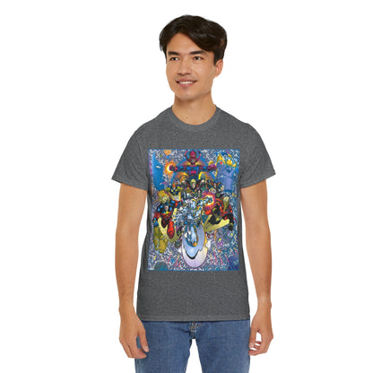 Marvel Cosmic Heroes T-Shirt - Silver Surfer, Captain Marvel, Adam Warlock, Quasar, Nova, Galactus, Jack of Hearts, Moondragon, Thanos