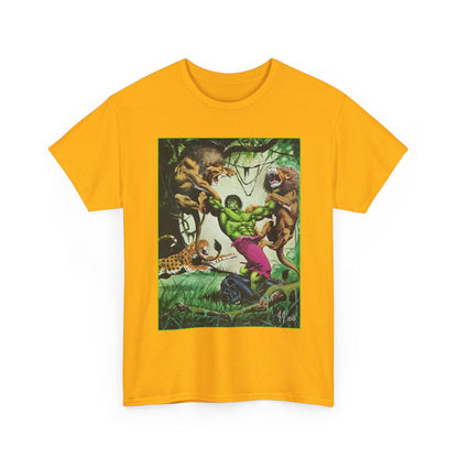 Incredible Hulk T-Shirt - Joe Jusko Art - Hulk Fighting Lions and Tigers (But No Bears, Oh My!) - Marvel Comics
