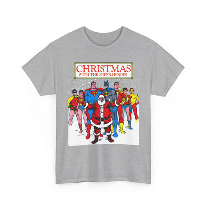 Christmas with the Superheroes T-Shirt - Nick Cardy Art - Superman Batman Captain Marvel Teen Titans Retro Festive Holiday Tee - DC Comics