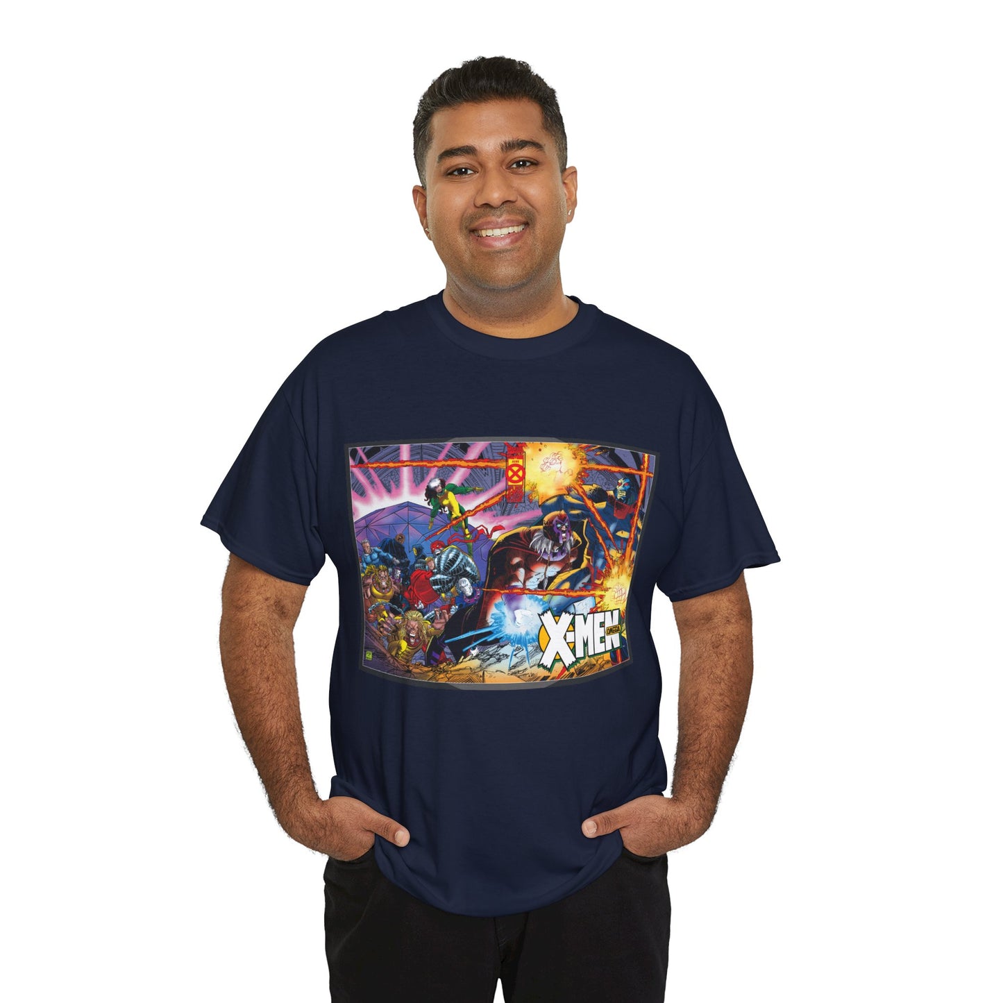 X-Men: Age of Apocalypse T-Shirt - John Romita Jr Art - Magneto, Rogue, Colossus, Quicksilver, Sabretooth, Quicksilver - Omega - Marvel Comics