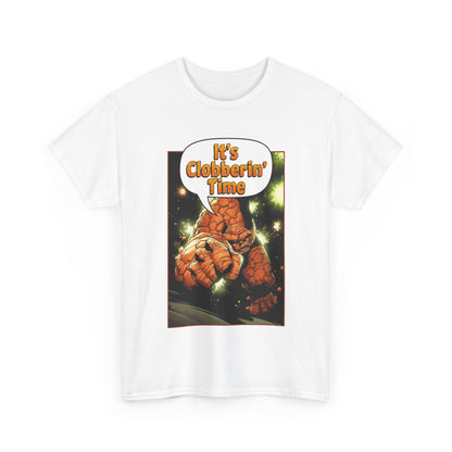 The Thing Shirt - Adam Kubert Art - It's Clobberin' Time - Fantastic Four Member - Marvel Comics