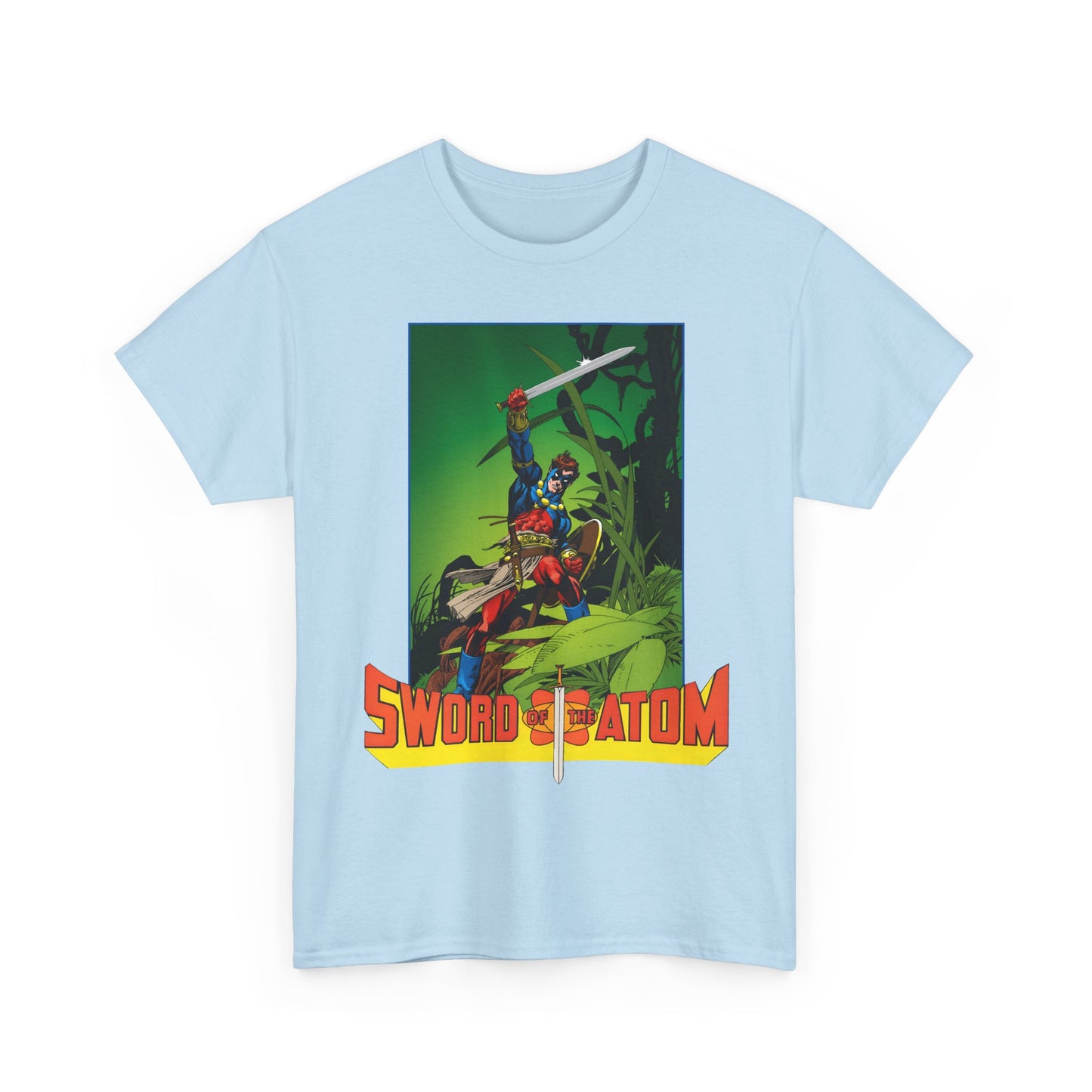 Sword of the Atom T-Shirt - Gil Kane Art - Ray Palmer in Morlaidh - Popular DC Comic Story from the 1980s