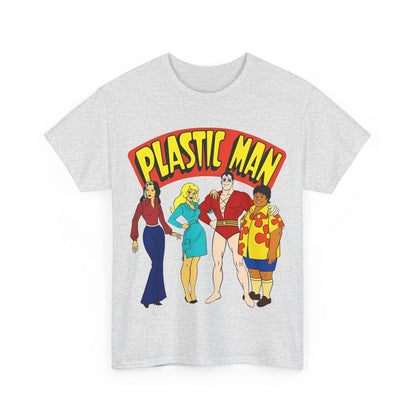 Plastic Man T-Shirt - Penny, Hula-Hula - Ruby-Spears Saturday Morning Cartoon 1980s - DC Comics Character