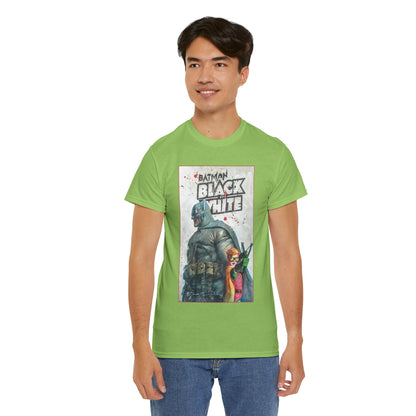Batman: Black & White T-Shirt - Bill Sienkiewicz Art - Dark Knight Returns - Batman & Robin (Carrie Kelley) - DC Comics