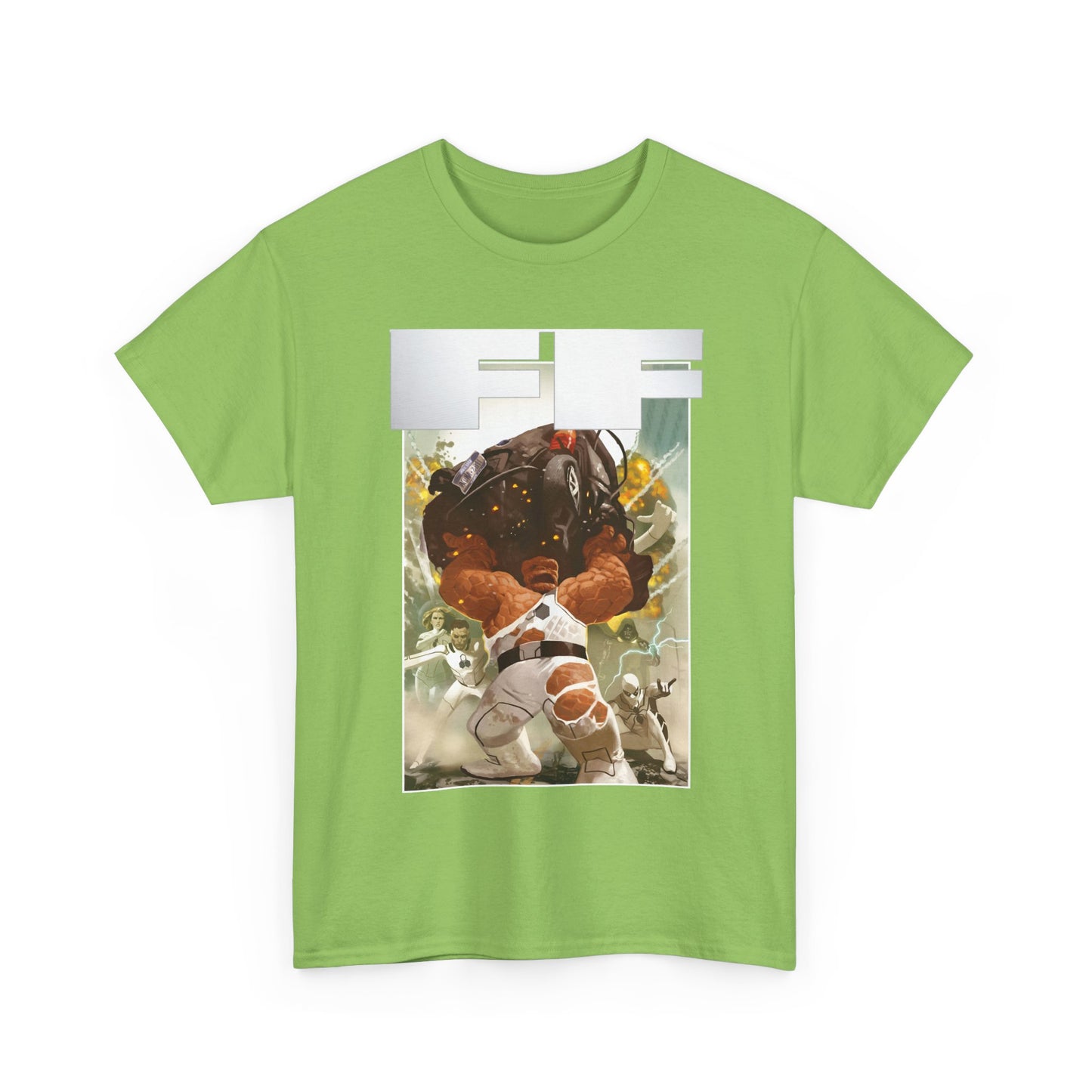 FF T-Shirt - Daniel Acuna Art - Fantastic Four - Mr. Fantastic, Invisible Woman, Thing, Spider-Man - Marvel Comics