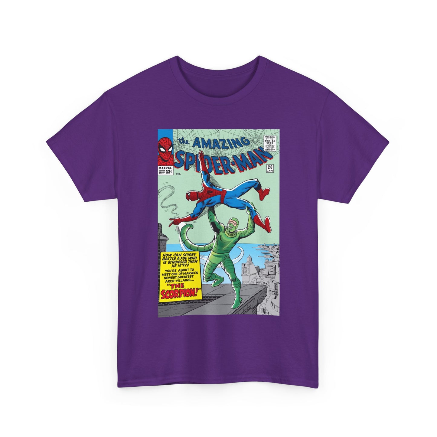 Amazing Spider-Man T-Shirt - Steve Ditko Art - Vs The Scorpion - Marvel Comics
