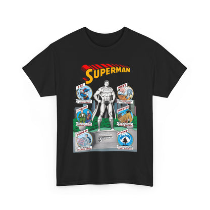 Superman T-Shirt - Curt Swan Art - Whatever Happened to the Man of Tomorrow? - Brainiac, Lex Luthor, Bizarro, Toyman, Daily Planet - Alan Moore Story - DC Comics