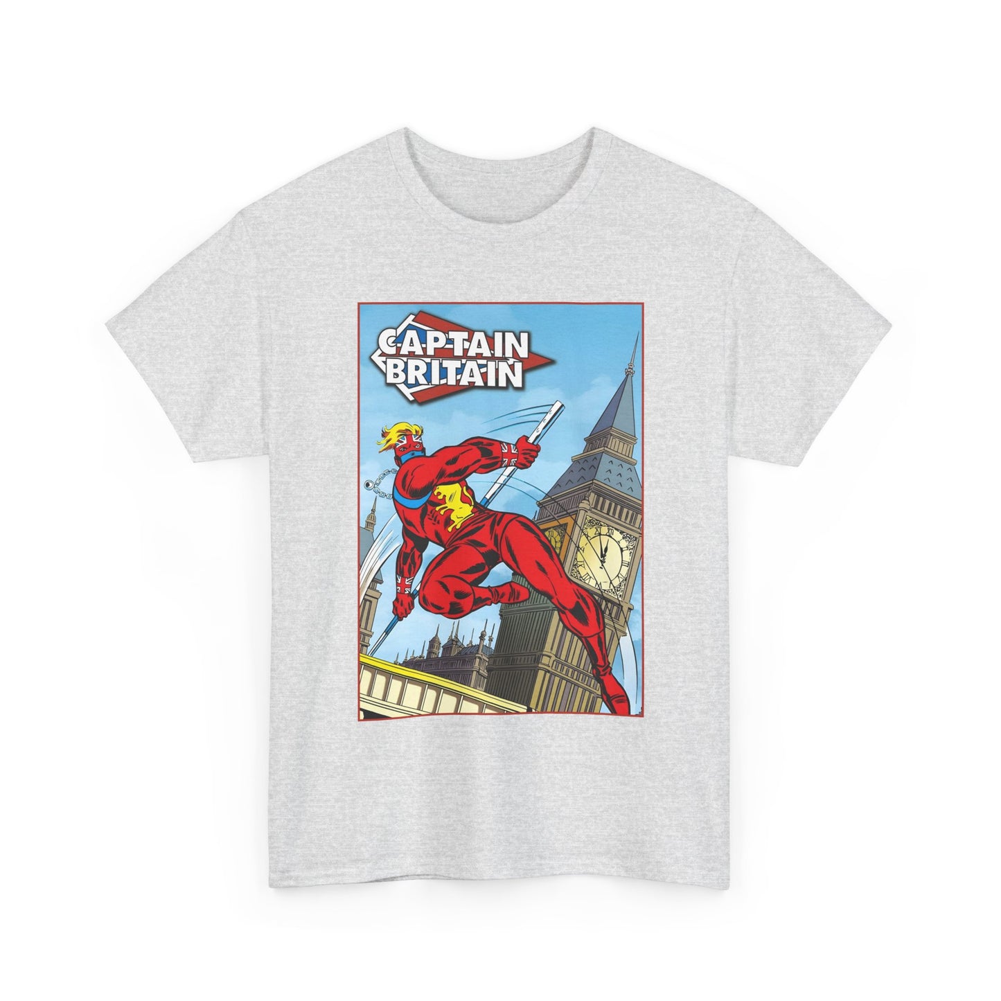 Captain Britain T-Shirt - Ron Wilson Art - Brian Braddock - Marvel UK Series - Chris Claremont Stories - Marvel Comics