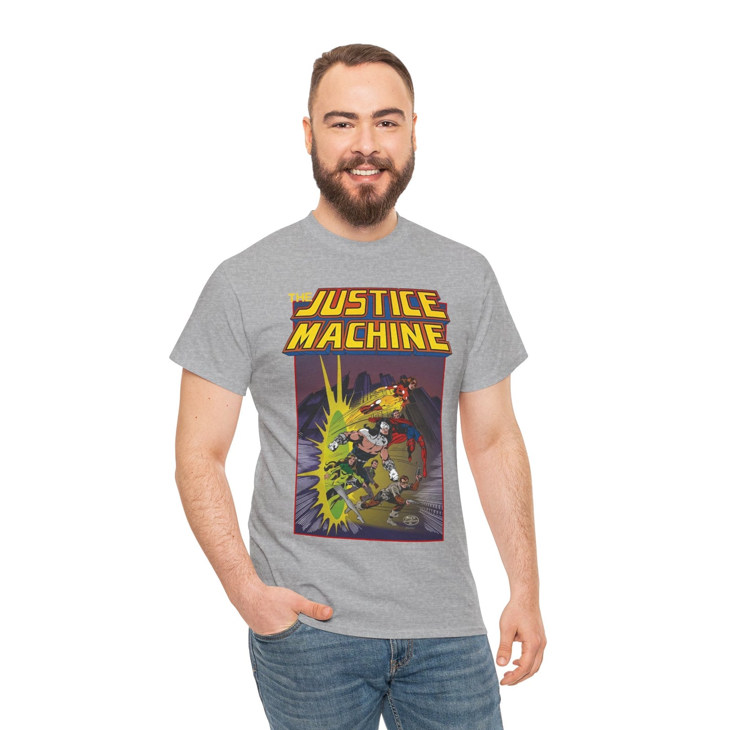 Justice Machine T-Shirt - John Byrne Art - Comico Comics