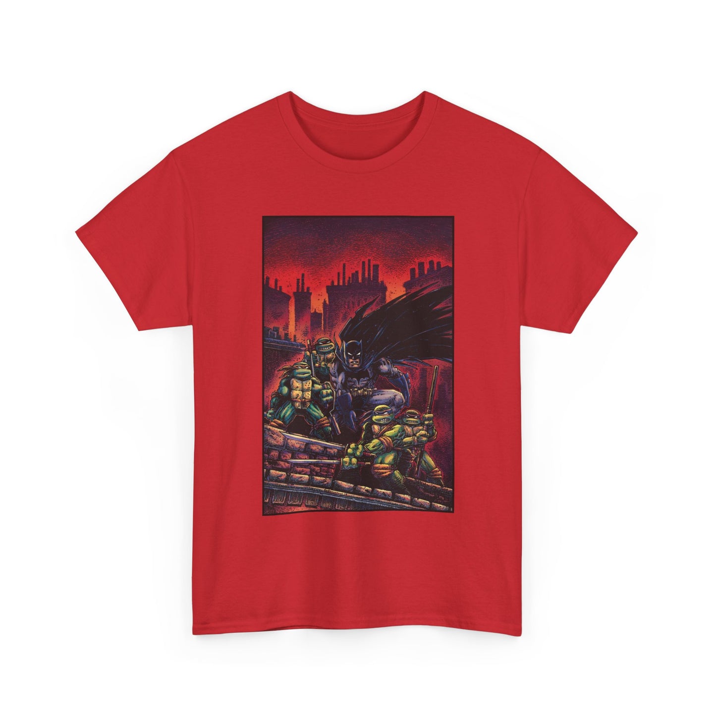 Batman & Teenage Mutant Ninja Turtles T-Shirt - Kevin Eastman Art - TNMT - DC Comics