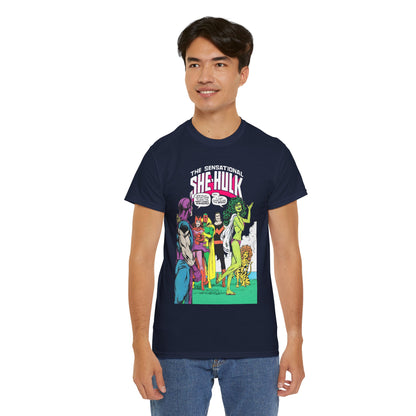 She-Hulk T-Shirt - John Byrne Art - West Coast Avengers Appearance - Hawkeye, Scarlet Witch, Wonder Man, Vision, Tigra - Marvel Comics