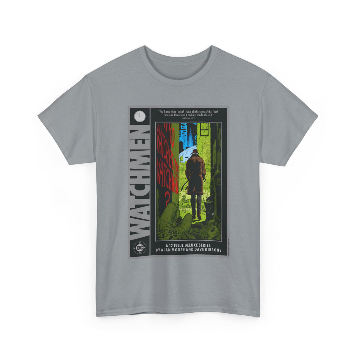 Watchmen Ad T-Shirt - Dave Gibbons Art - Rorschach - DC Comics