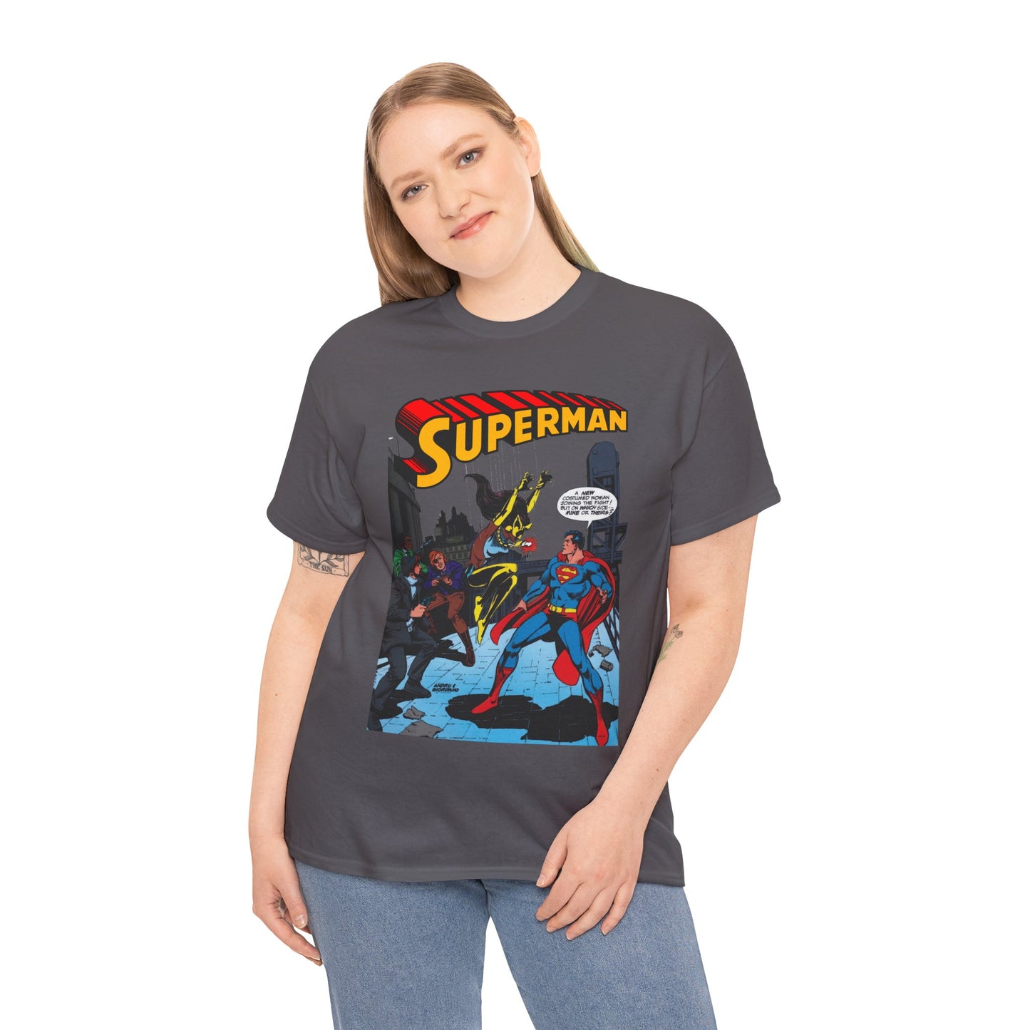 Superman T-Shirt - Ross Andru Art - First Appearance of Vixen in Action Comics #521 - DC Comics